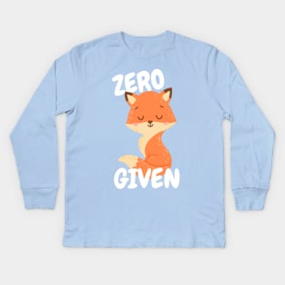 Zero Fox Given Kids Long Sleeve T-Shirt